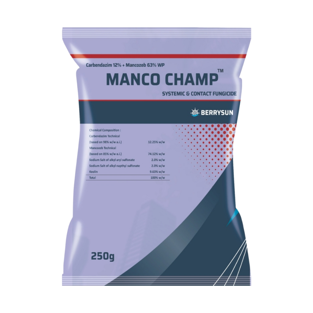 MANCO CHAMP (Carbendazim 12%+ Mancozeb 63% WP)