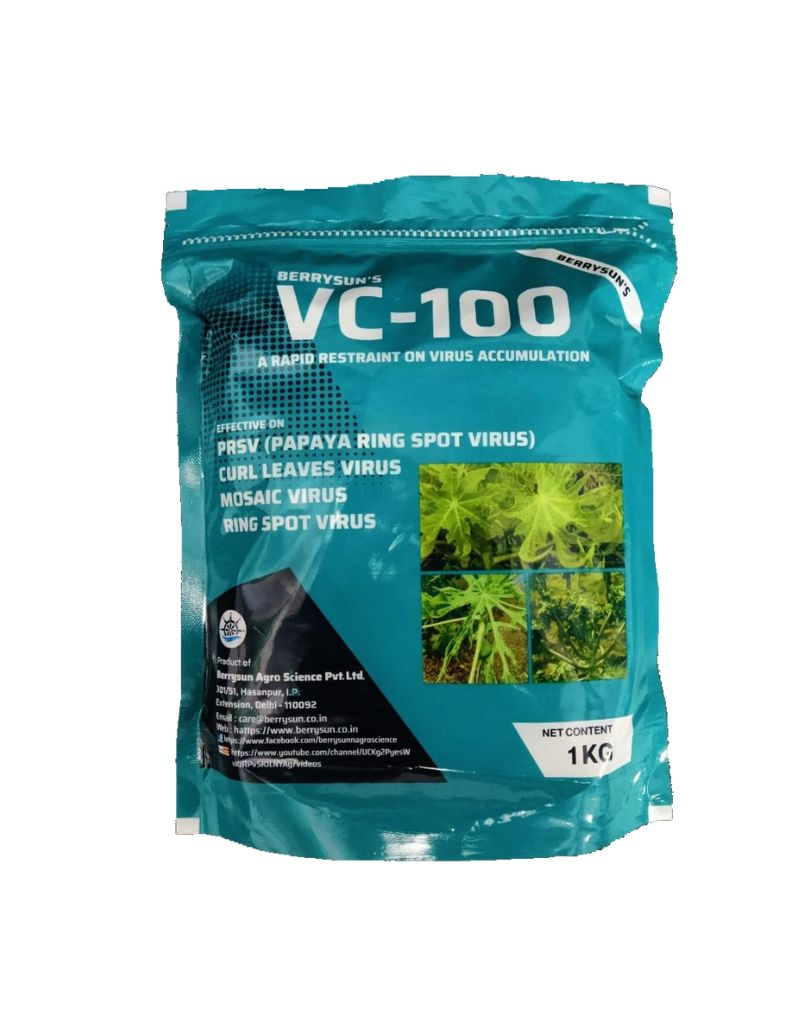 VC – 100 Plant Protection (Anti-Virus) Green Pack, Best effective for Best Effective to Control on Virus in Chilli, Tomato, Papaya, Brinjal, Bitter Gourd, Green Gram, Capsicum, Tobacco, Okra etc.