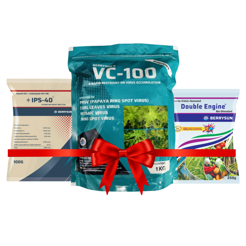VC-100 IPS40 Combo Green For 200 Liter Spray (VC-100 + IPS-40 + Double Engine) Best Control on Virus in Chilli, Tomato, Papaya, Brinjal, Bitter Gourd, Green Gram, Capsicum, Tobacco, Okra etc.
